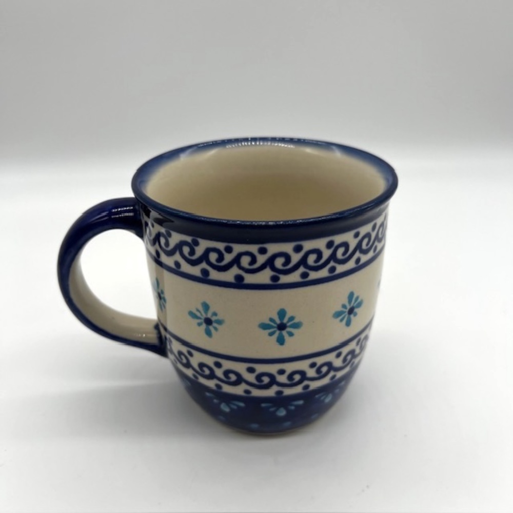 Boleslawiec Polish Pottery Handmade Hand-painted  Coffee Tea Mug P8 ~ 10 oz